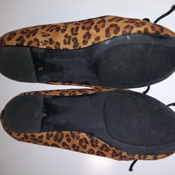 Chico's ballet flats Leopard print faux fur lined size 6 animal print soft - Picture 8 of 10
